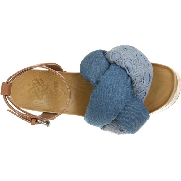 Sam & Libby Women's Cassandra Puffy Platform Sandal,Blue Various Sz - Picture 5 of 9